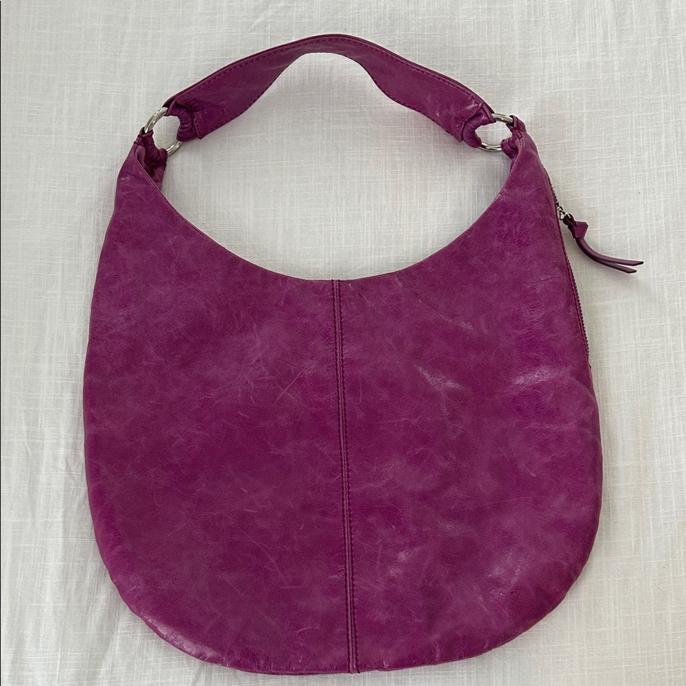 HOBO The Original Purple Leather Shoulder Bag